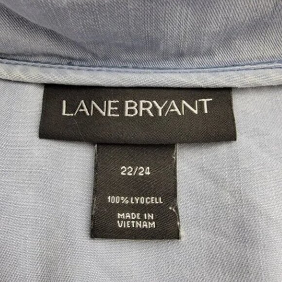 Lane Bryant Chambray Jacket Plus Size‎ 22/24 Button Up Pockets LIghtweight - Picture 3 of 4